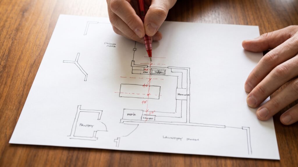 NCIDQ designer managing custom home remodeling construction details.